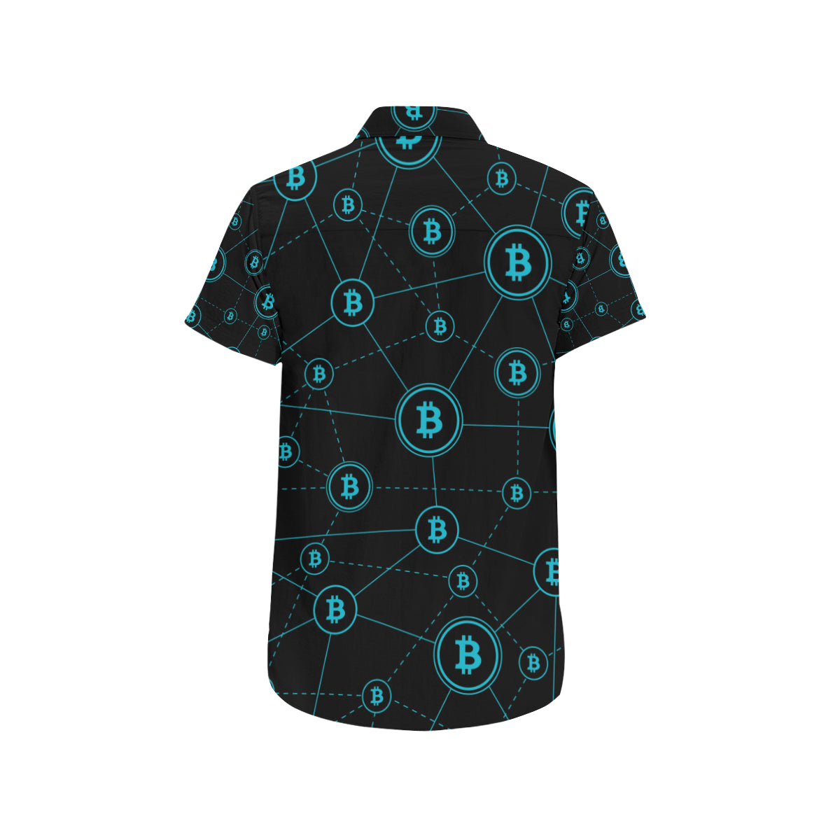 Cryptocurrency Pattern Print Design 01 Men's Short Sleeve Button Up Shirt