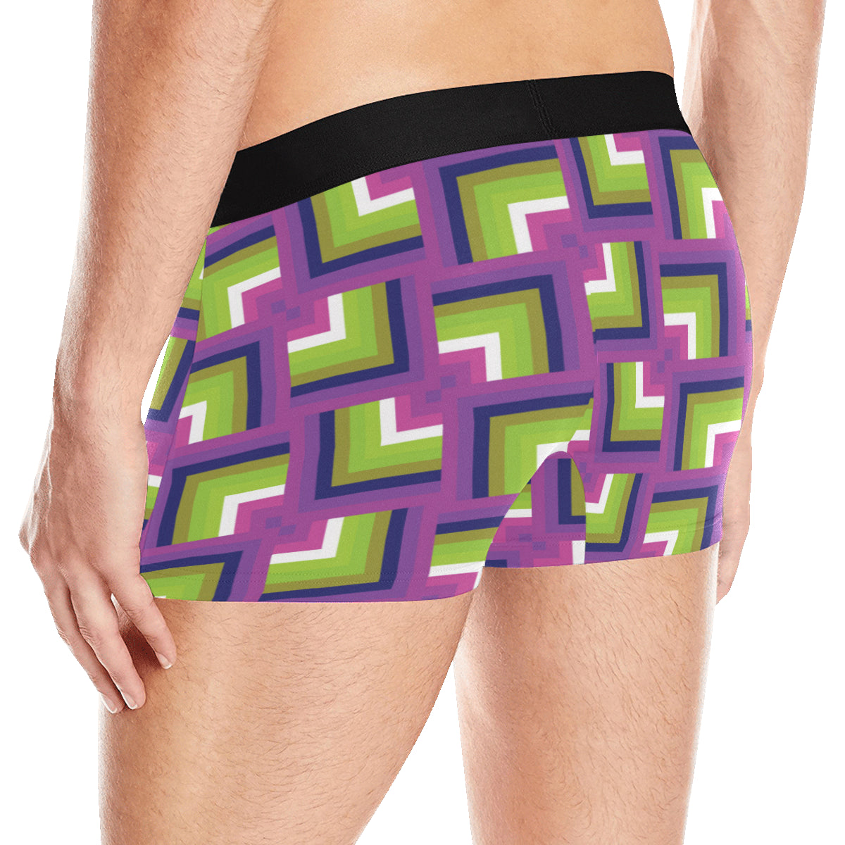 Optical illusion Pattern Print Design A05 Men's Boxer Briefs