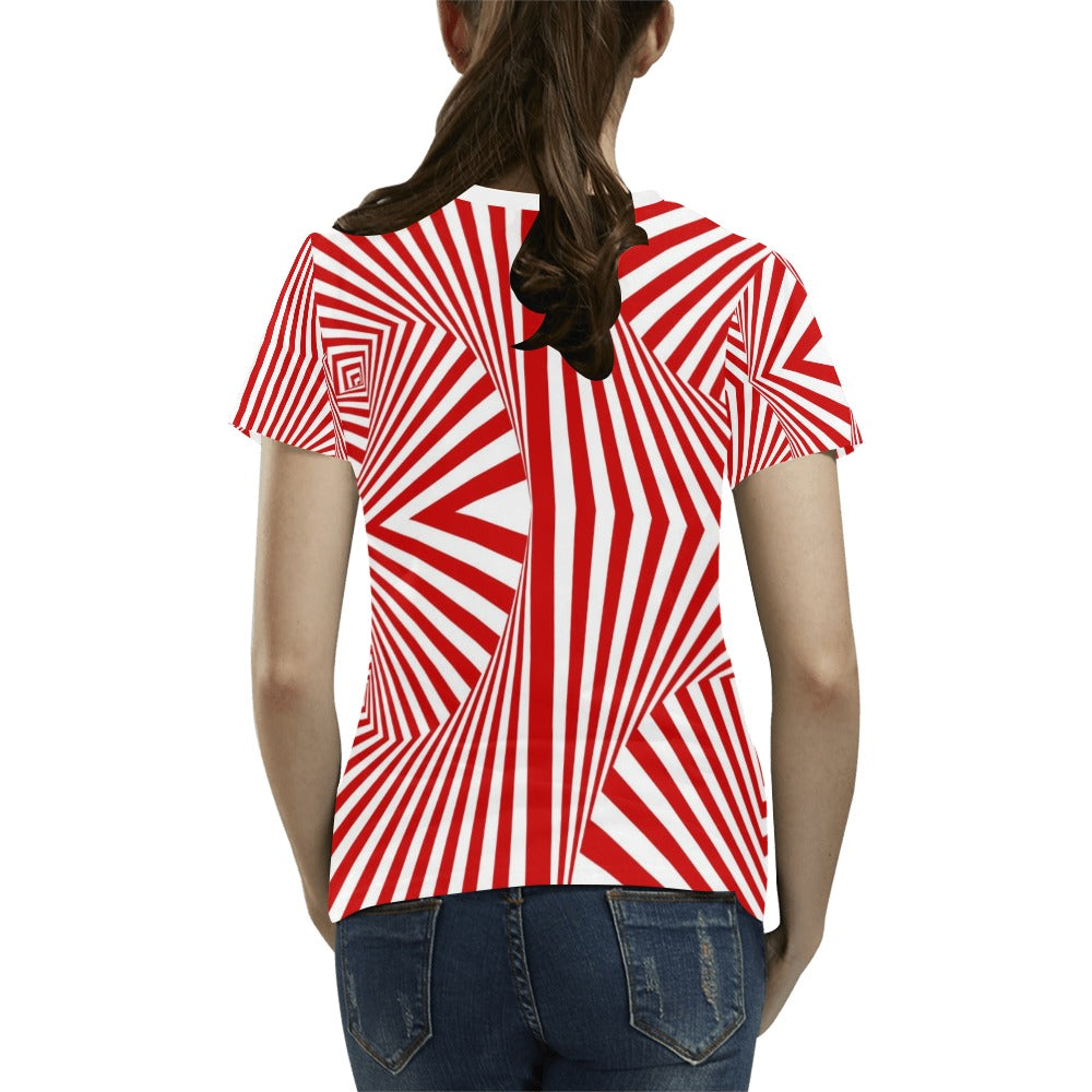 Vortex Print Design LKS304 Women's T-shirt