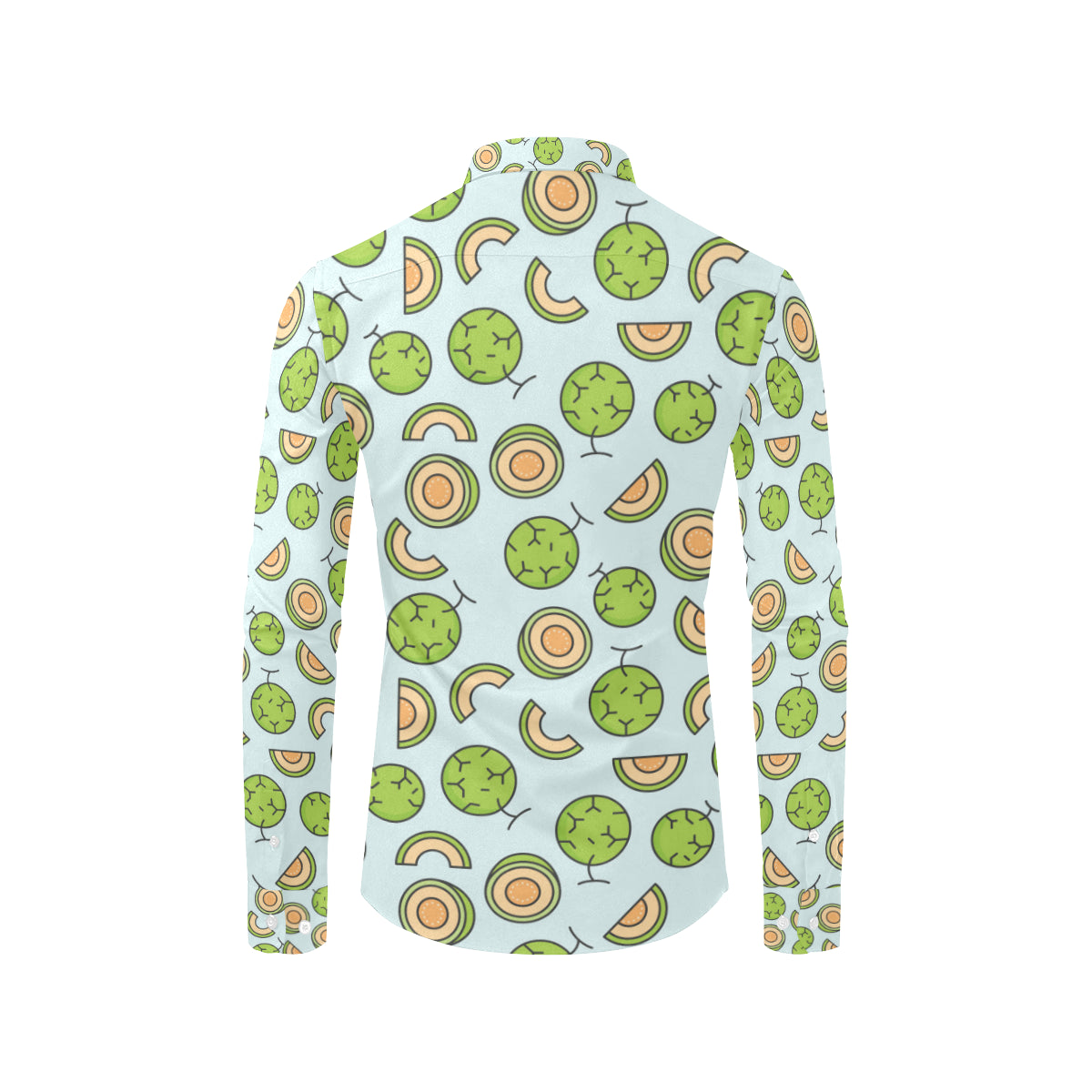 Cantaloupe Pattern Print Design 02 Men's Long Sleeve Shirt