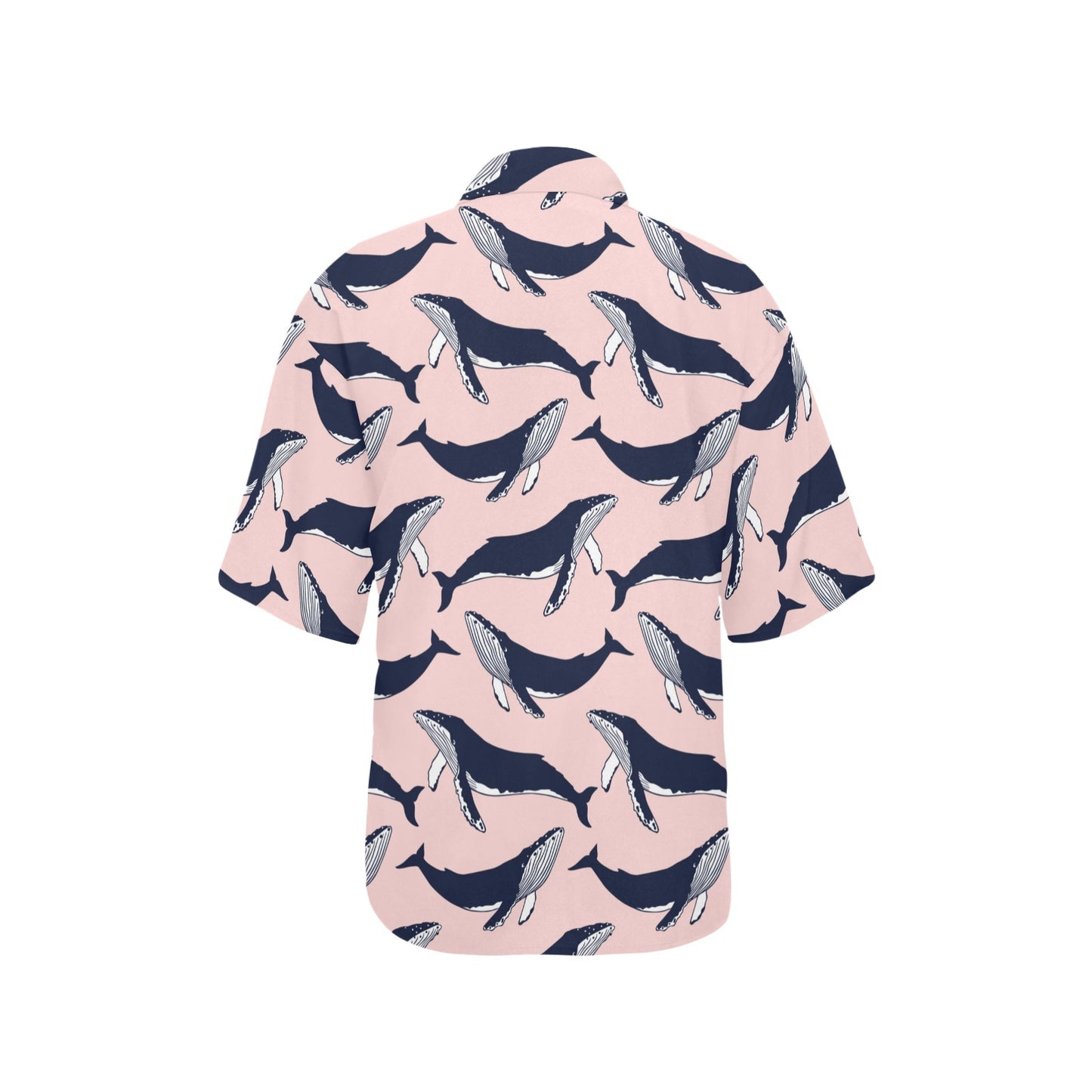 Humpback Whale Pattern Print Design 02 Women's Hawaiian Shirt