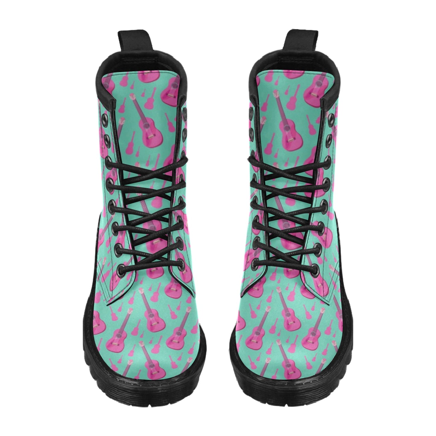 Acoustic Guitar Print Design LKS405 Women's Boots