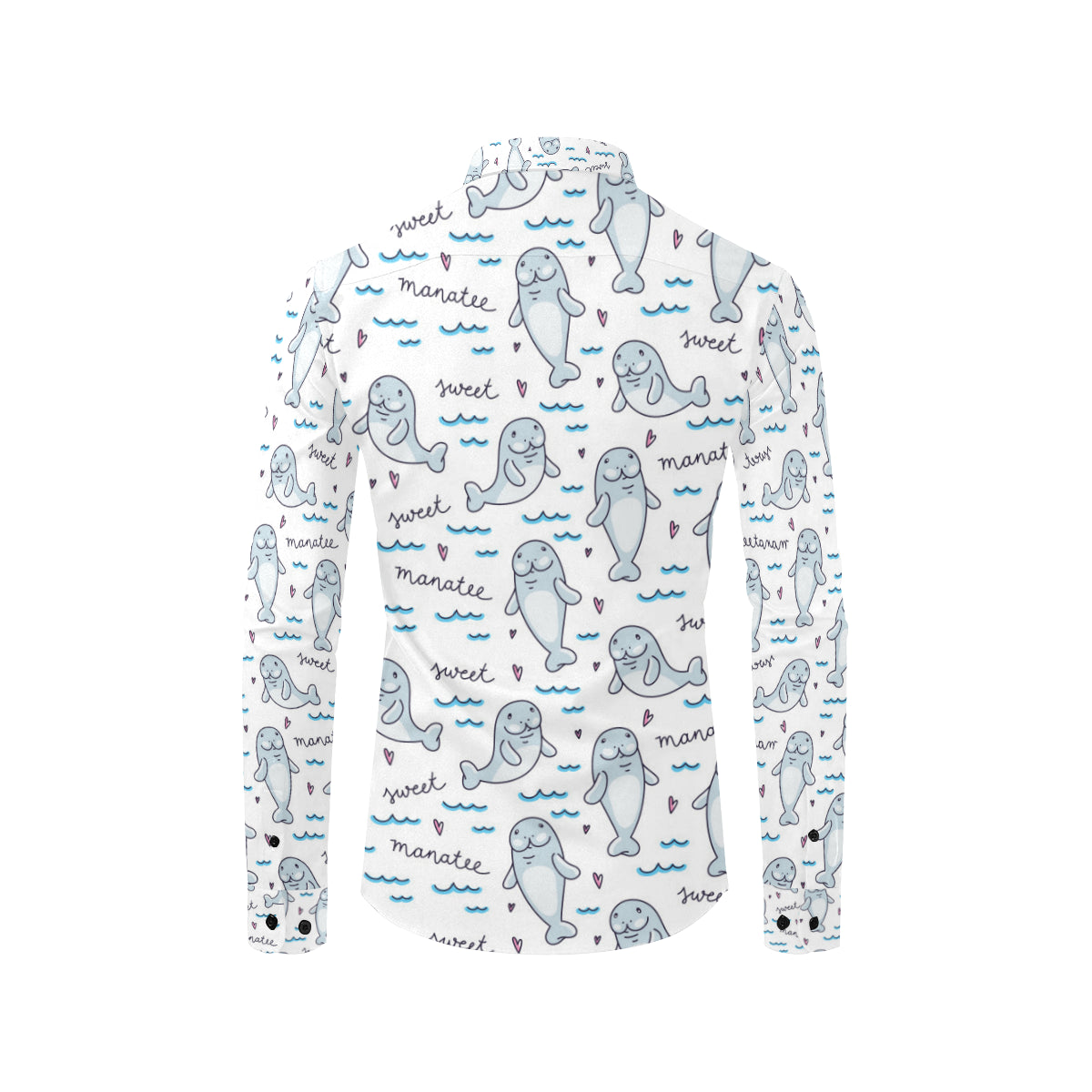 Manatee Baby Pattern Print Design 03 Men's Long Sleeve Shirt