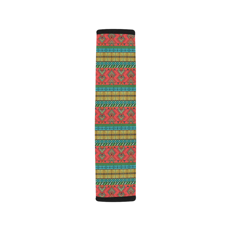 African Colorful Zigzag Print Pattern Car Seat Belt Cover