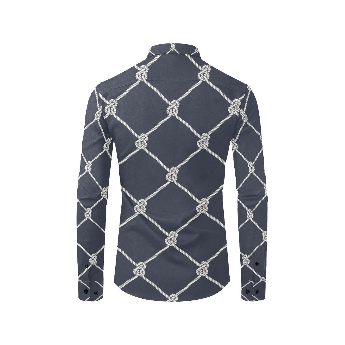 Rope Pattern Print Design A02 Men's Long Sleeve Shirt