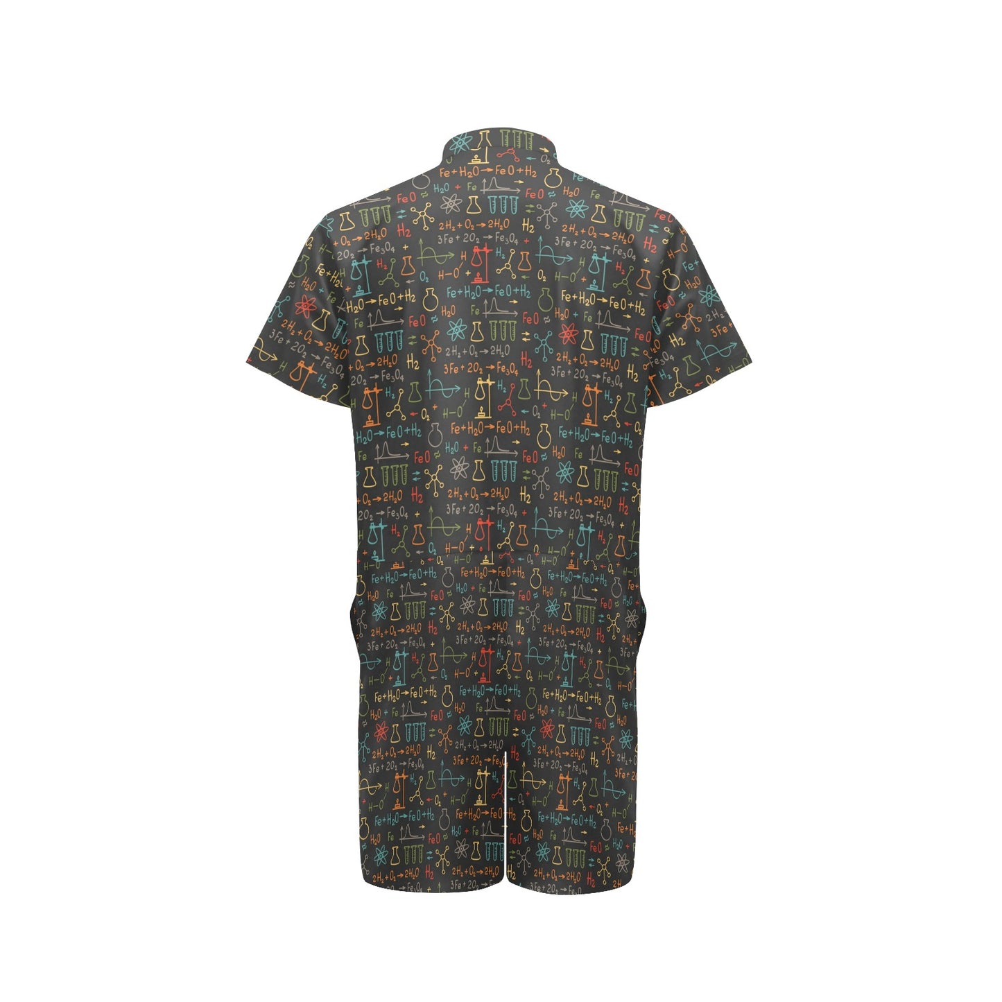 Chemical Pattern Print Design 03 Men's Romper