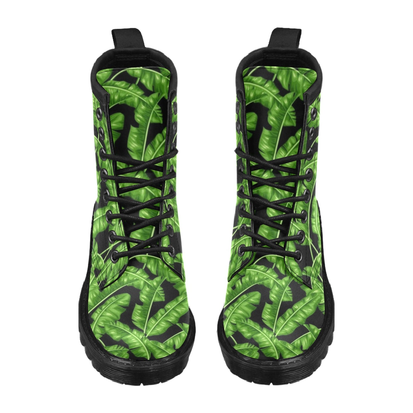 Banana Leaf Pattern Print Design BL01 Women's Boots