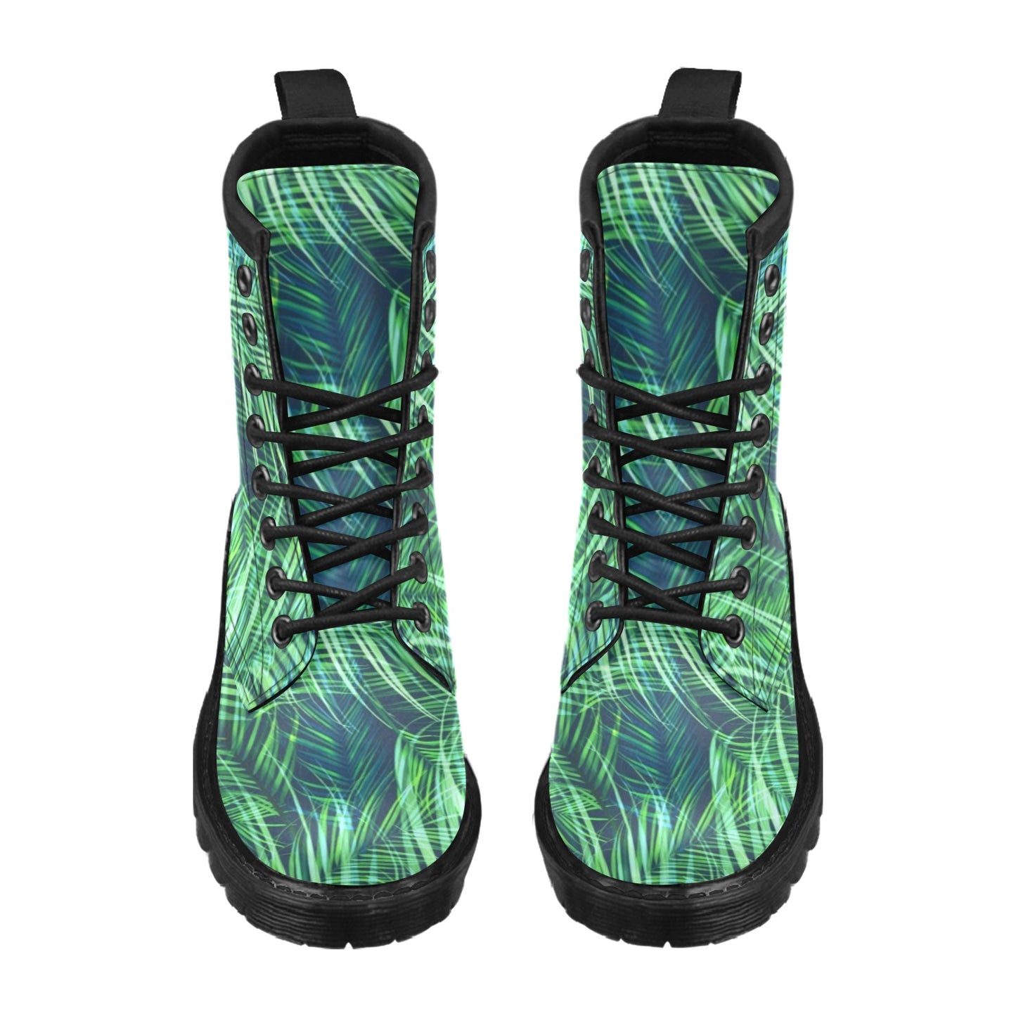 Palm Leaves Pattern Print Design PL02 Women's Boots
