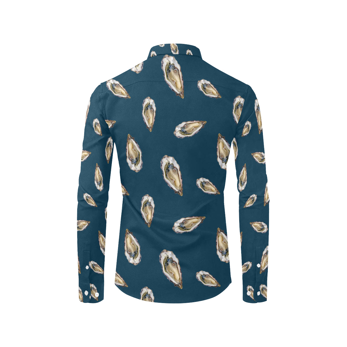 Oyster Pattern Print Design 03 Men's Long Sleeve Shirt