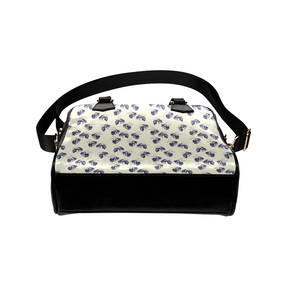 Bee Pattern Print Design 02 Shoulder Handbag
