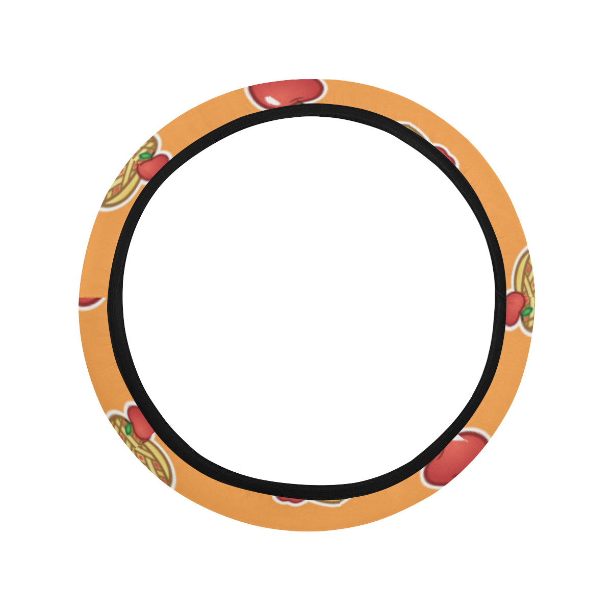 Apple Pie Pattern Print Design 02 Steering Wheel Cover with Elastic Edge
