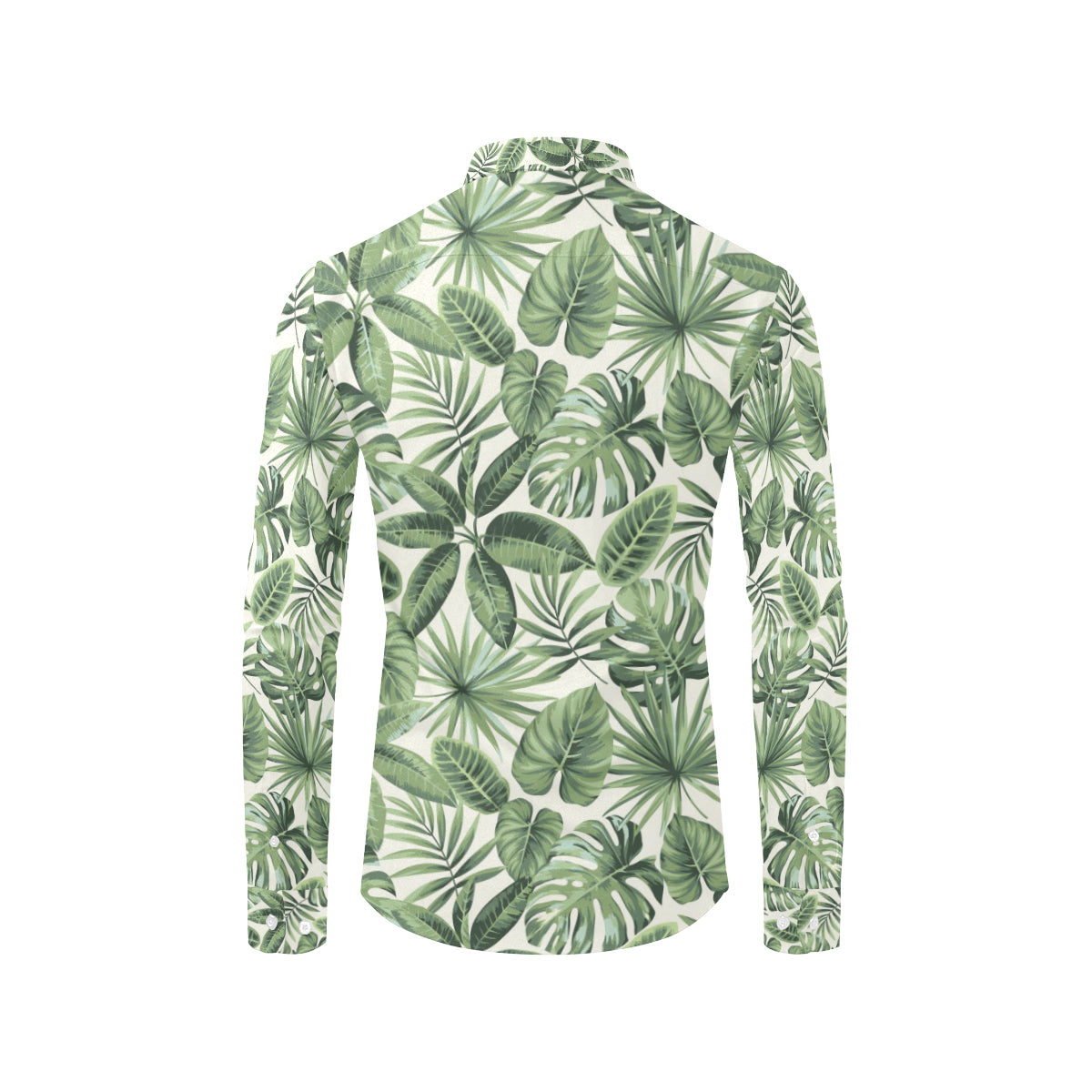 Palm Leaves Pattern Print Design PL014 Men's Long Sleeve Shirt