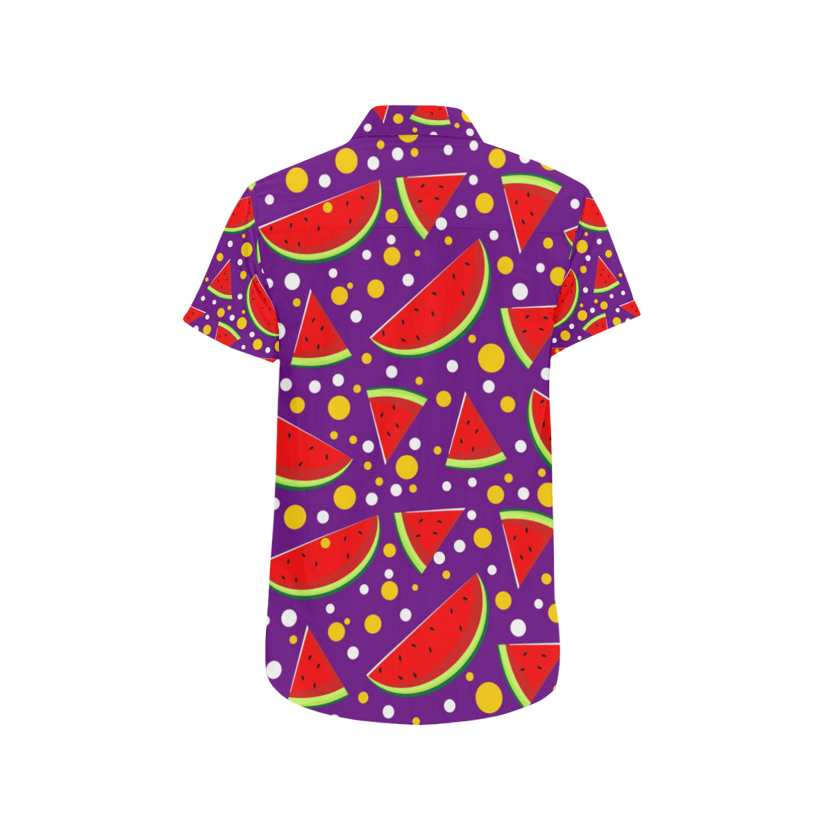 Watermelon Pattern Print Design WM010 Men's Short Sleeve Button Up Shirt