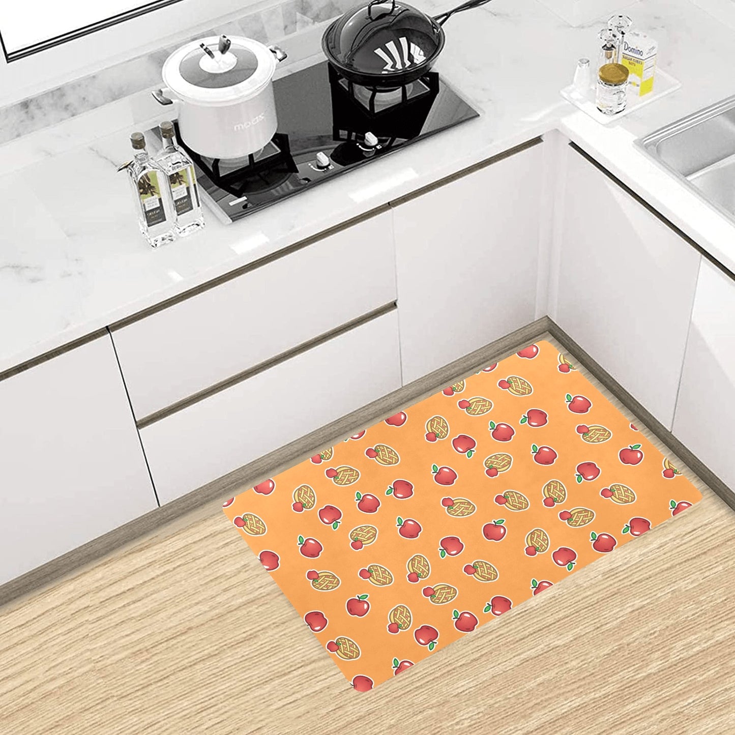 Apple Pie Pattern Print Design 02 Kitchen Mat