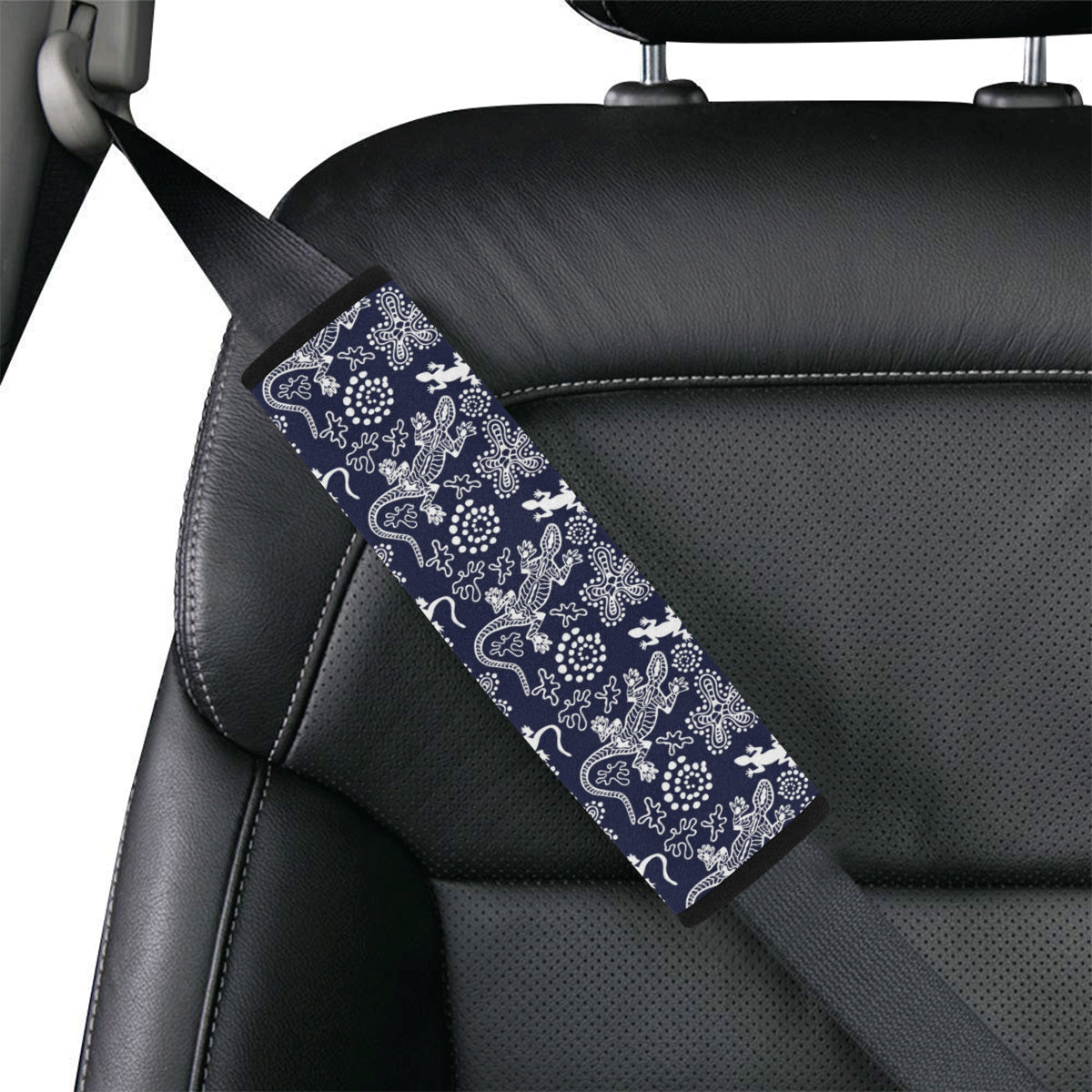 lizard Pattern Print Design 03 Car Seat Belt Cover