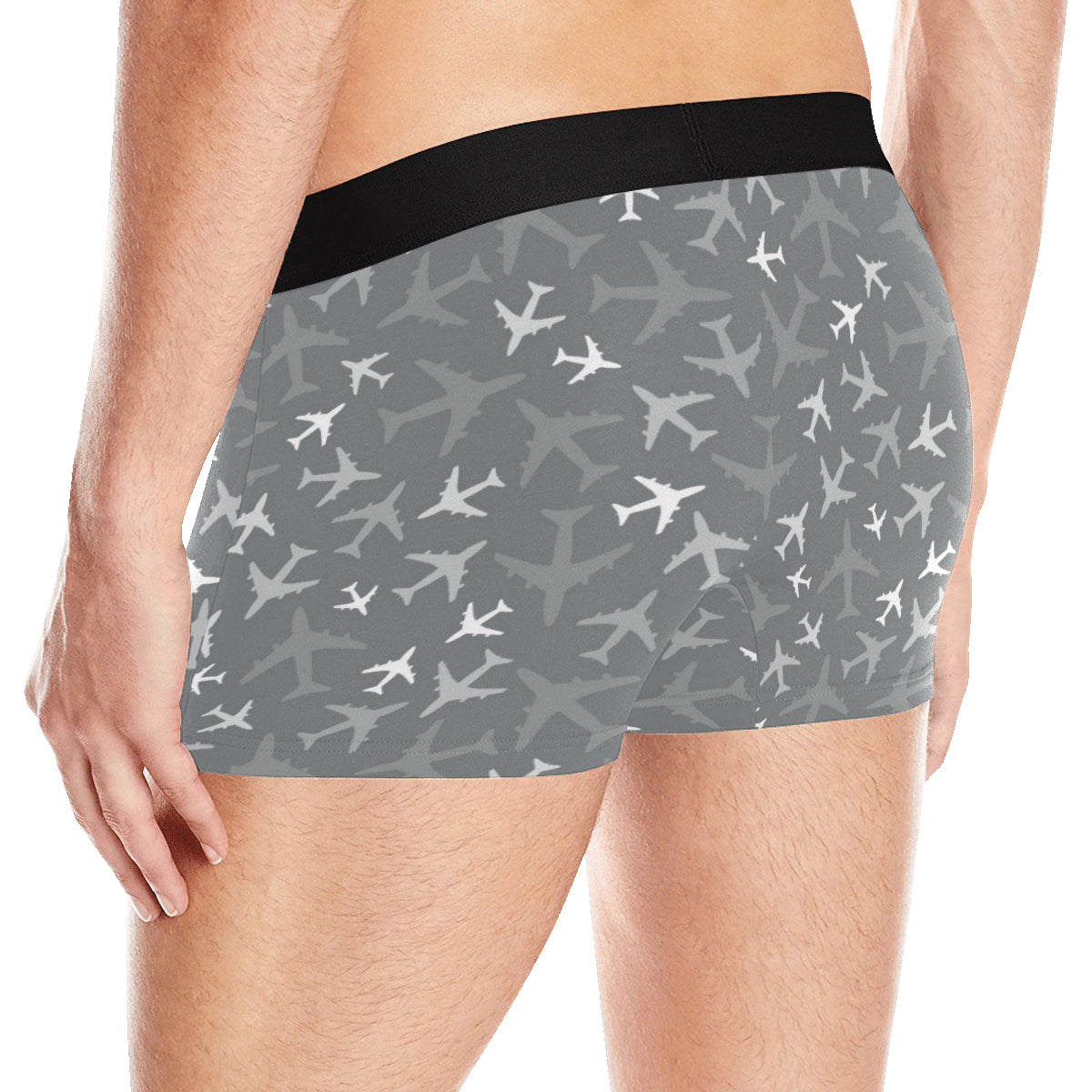 Airplane Pattern Print Design 02 Men's Boxer Briefs