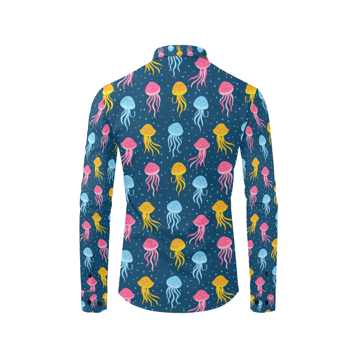 Jellyfish Pattern Print Design 04 Men's Long Sleeve Shirt