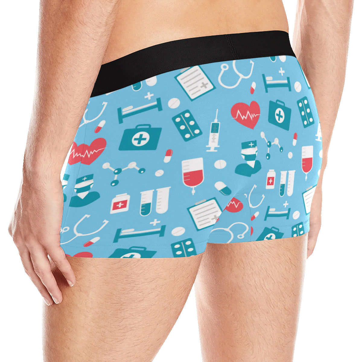 Nurse Pattern Print Design A03 Men's Boxer Briefs