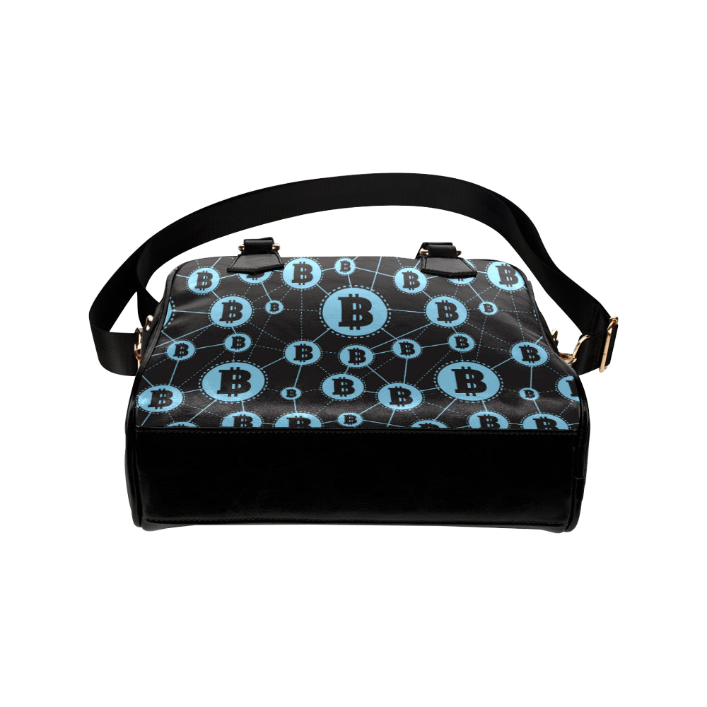Cryptocurrency Pattern Print Design 02 Shoulder Handbag