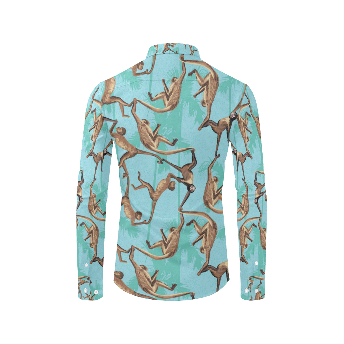 Monkey Pattern Print Design 04 Men's Long Sleeve Shirt