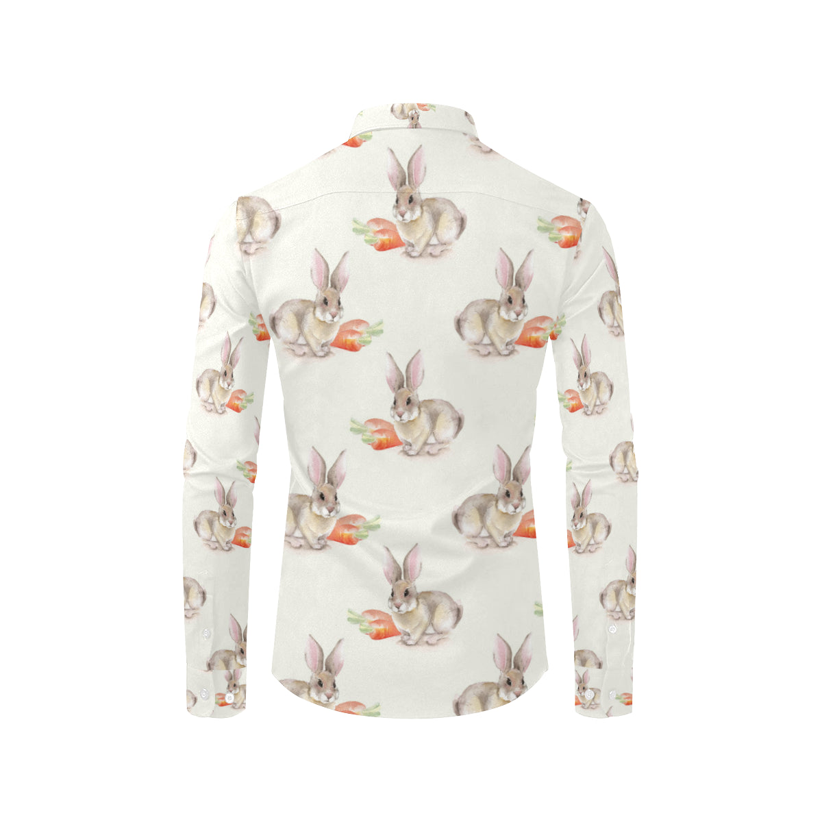 Rabbit Pattern Print Design 01 Men's Long Sleeve Shirt