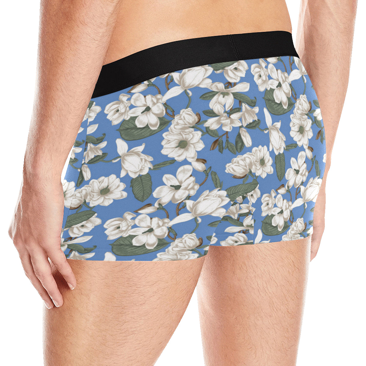 Magnolia Pattern Print Design 01 Men's Boxer Briefs