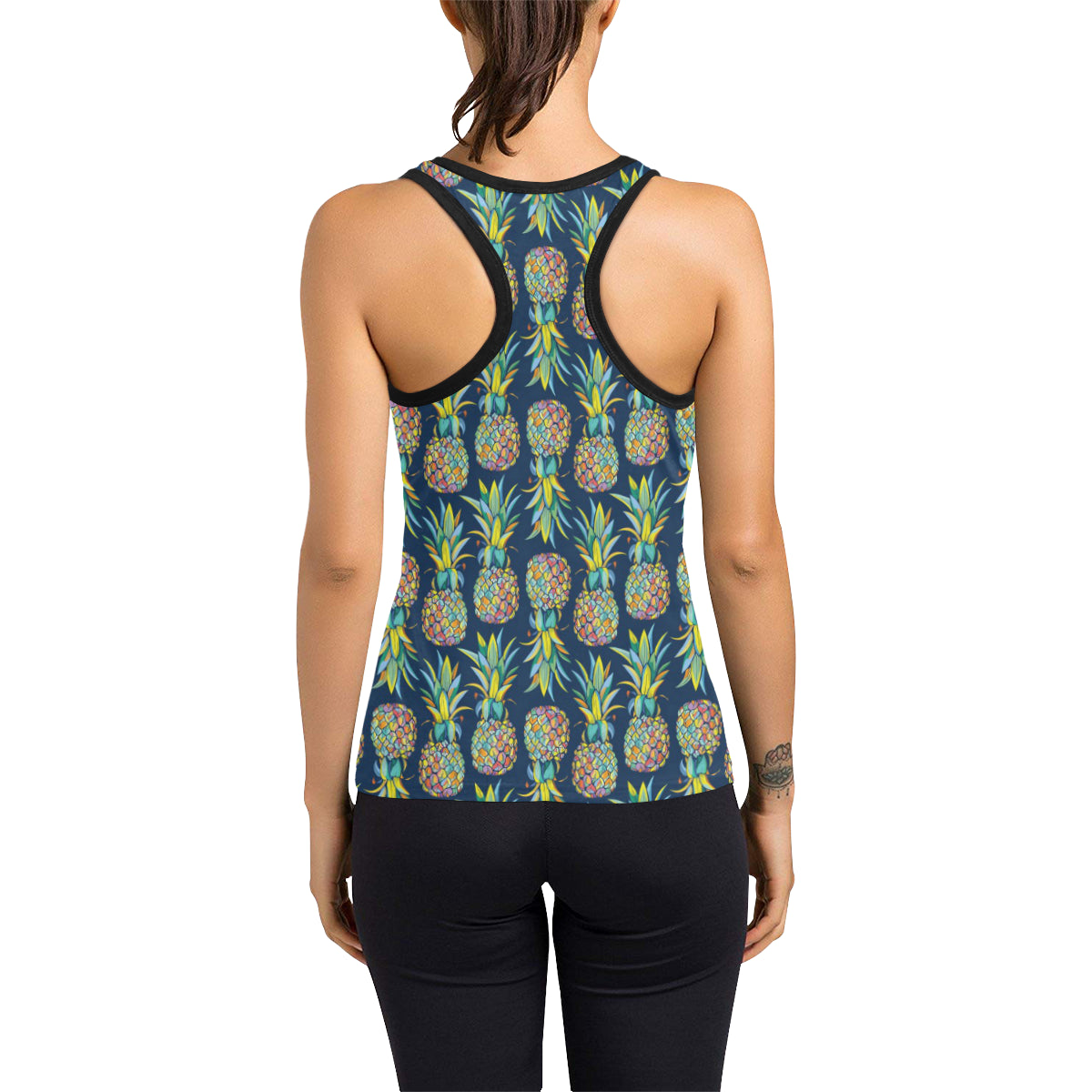 Pineapple Color Art Women's Racerback Tank Top