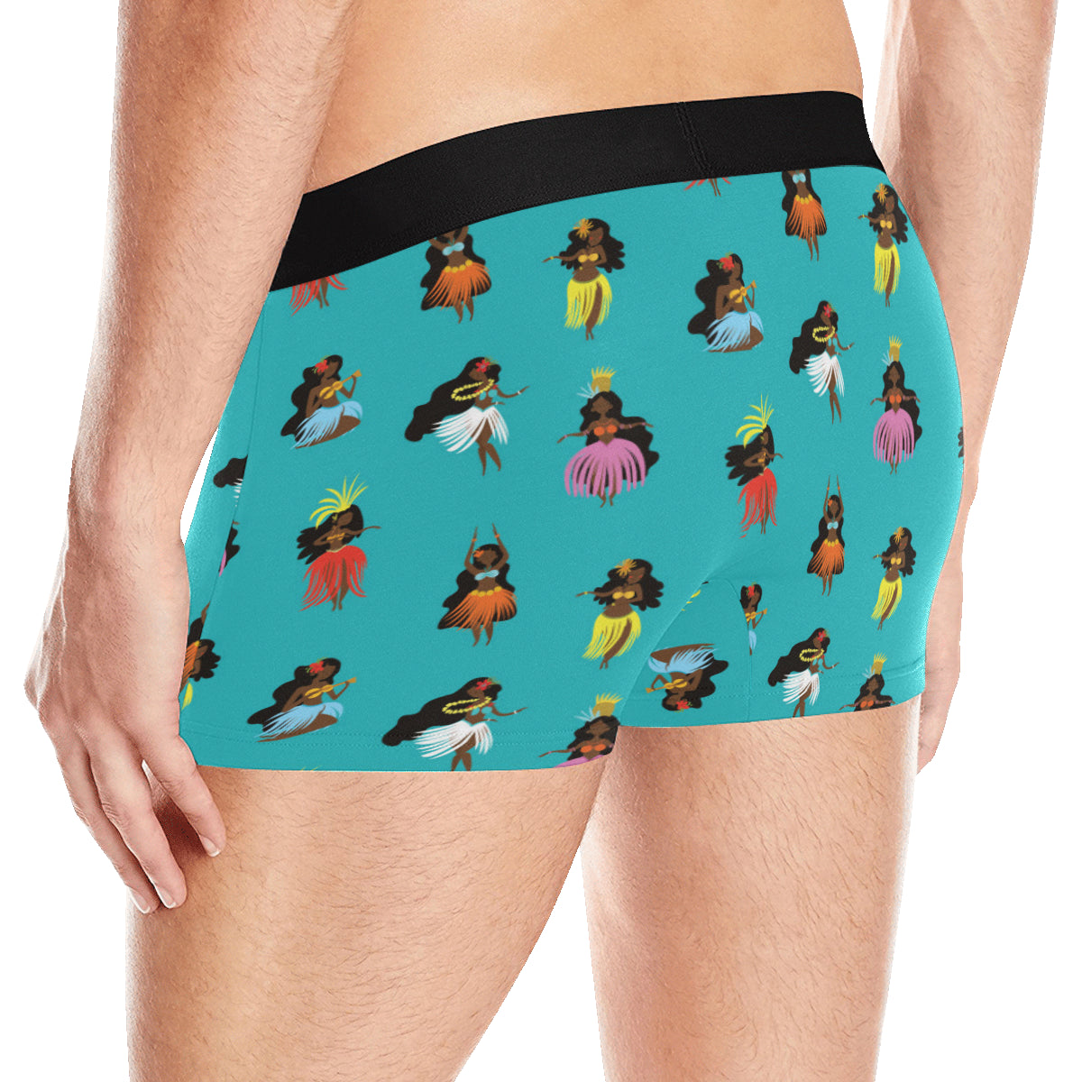 Hula Dancers Pattern Print Design 04 Men's Boxer Briefs