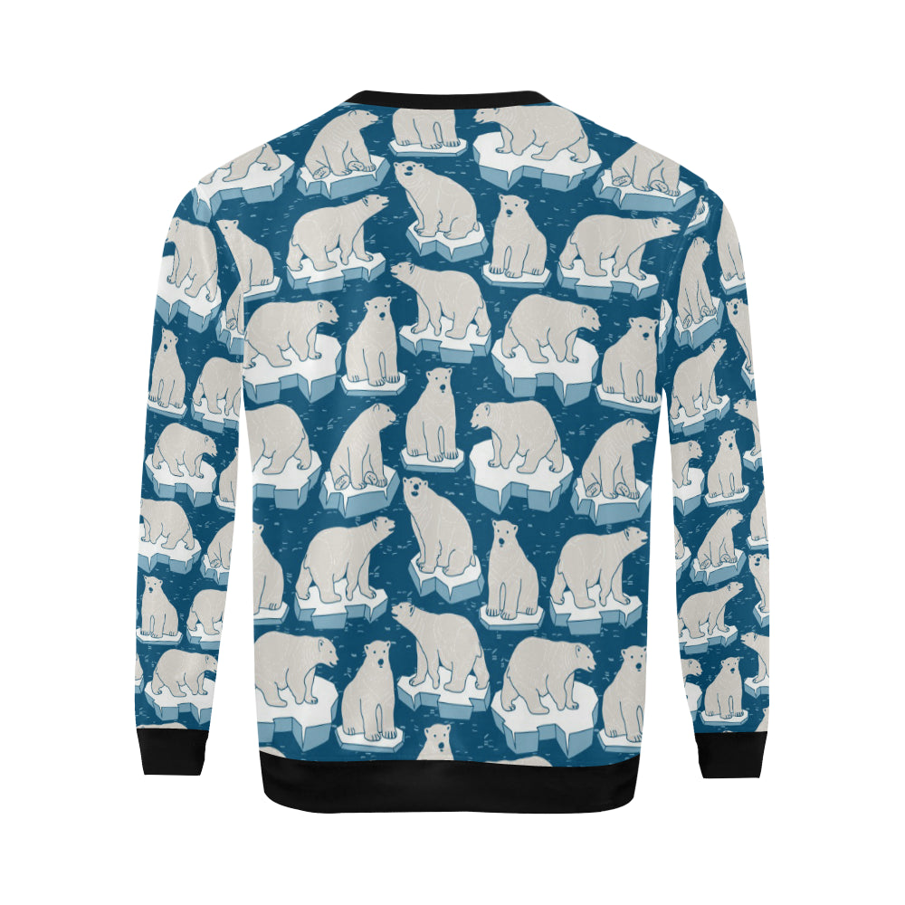 Polar Bear Pattern Print Design PB03 Men Long Sleeve Sweatshirt