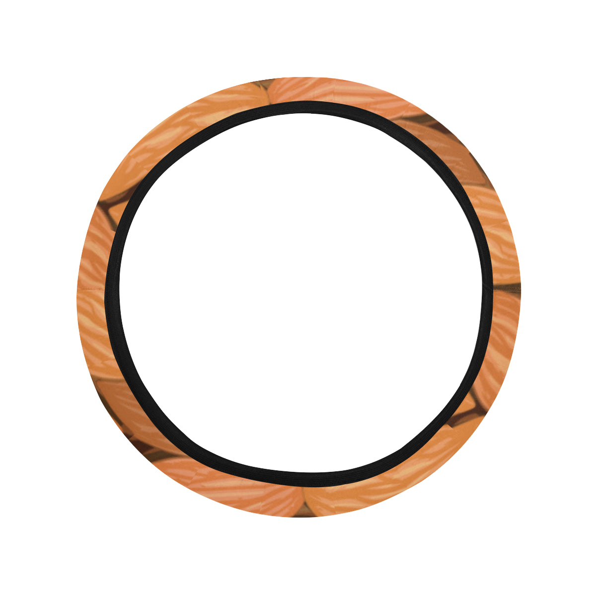 Almond Pattern Print Design 01 Steering Wheel Cover with Elastic Edge