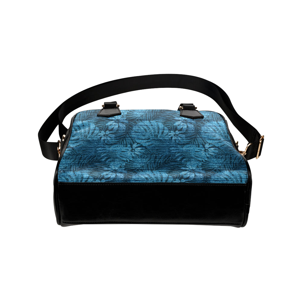 Jean Tropical Pattern Print Design 04 Shoulder Handbag