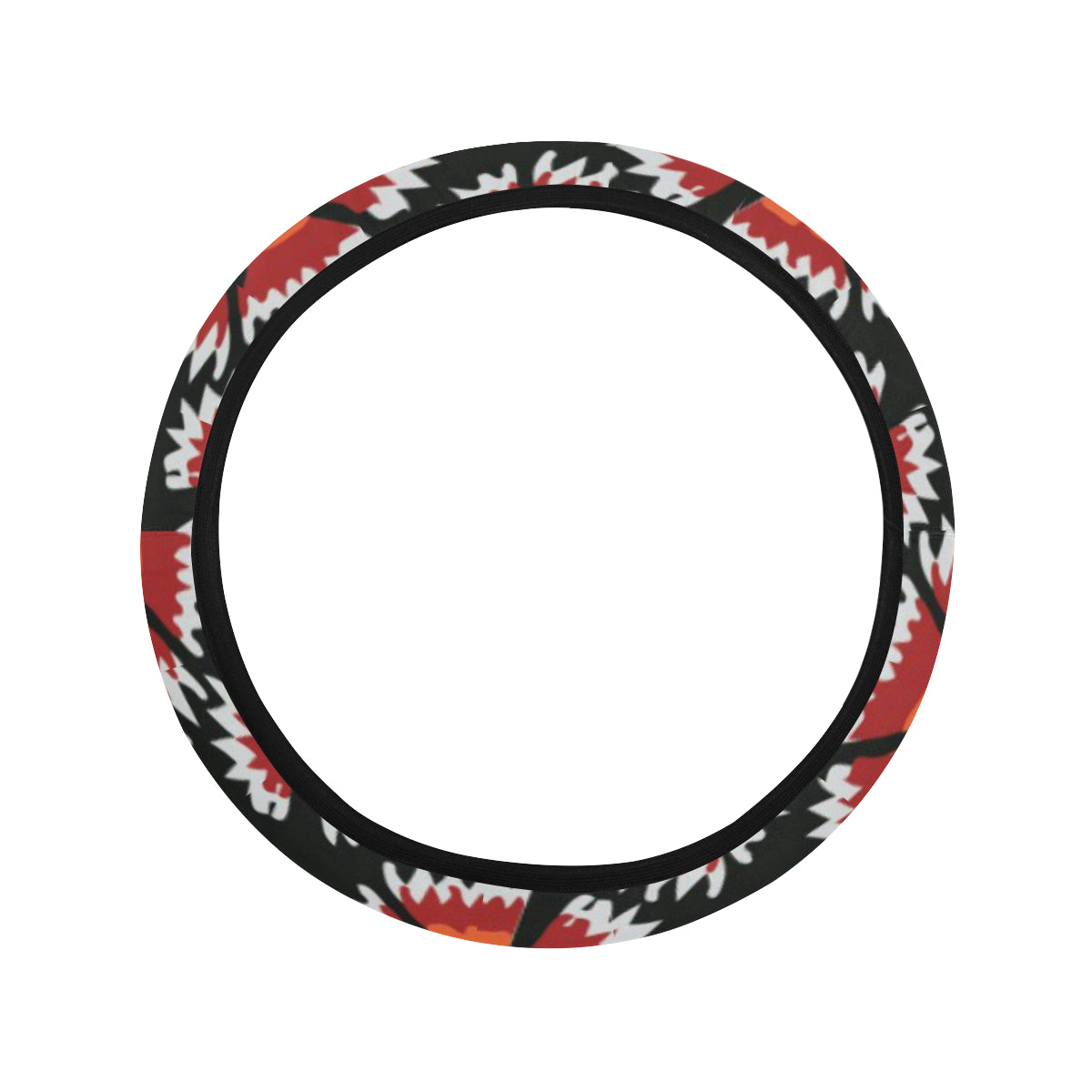 Carnations Pattern Print Design CN03 Steering Wheel Cover with Elastic Edge