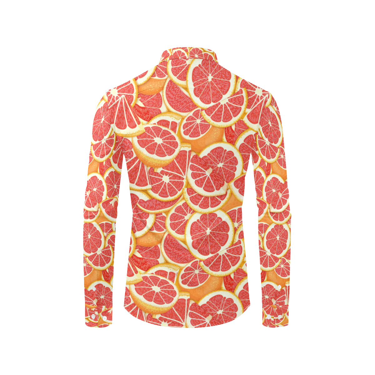 Grapefruit Pattern Print Design GF02 Men's Long Sleeve Shirt