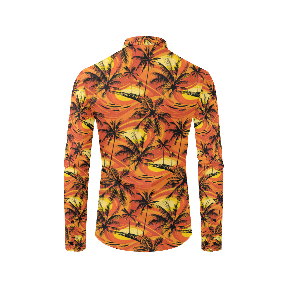 Palm Tree Pattern Print Design A02 Men's Long Sleeve Shirt