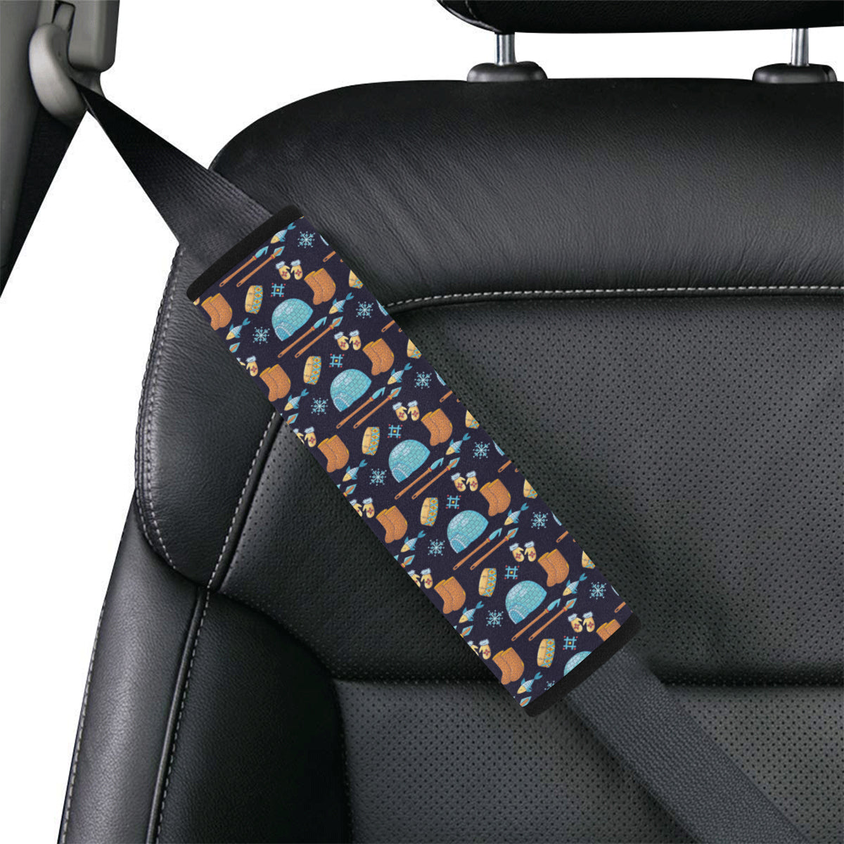 Eskimo Pattern Print Design 02 Car Seat Belt Cover
