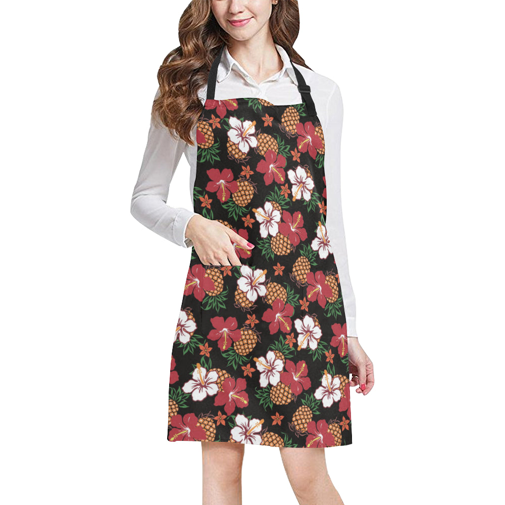 Hawaiian Themed Pattern Print Design H013 Apron with Pocket
