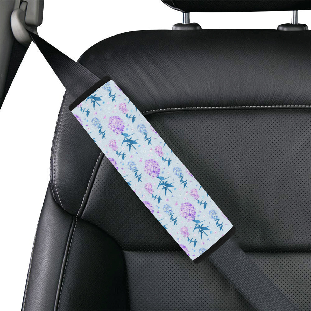 Lilac Pattern Print Design LI05 Car Seat Belt Cover