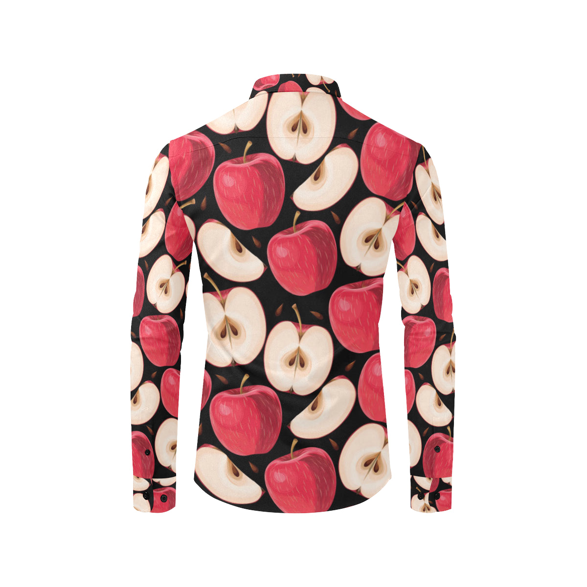 Apple Pattern Print Design AP02 Men's Long Sleeve Shirt