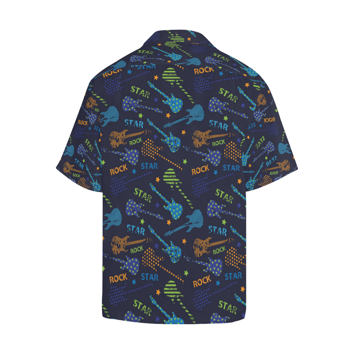 Rock and Roll Pattern Print Design A04 Men's Hawaiian Shirt