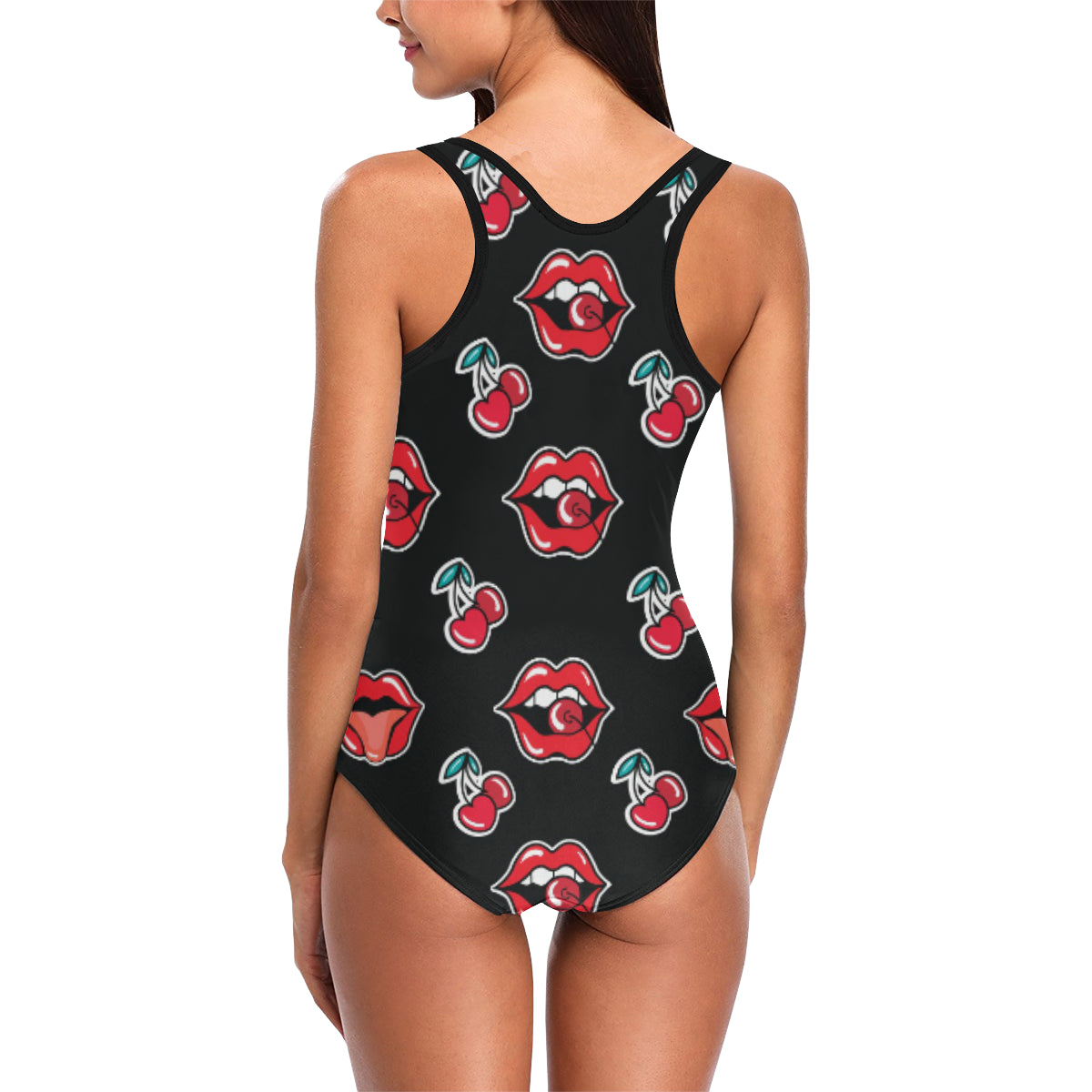 Cherry Pattern Print Design CH04 Women Swimsuit