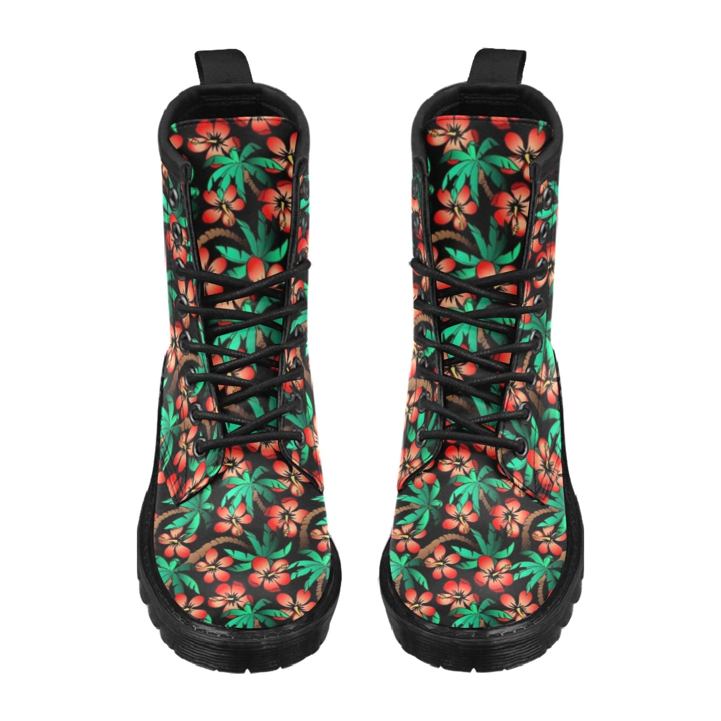 Hawaiian Themed Pattern Print Design H022 Women's Boots