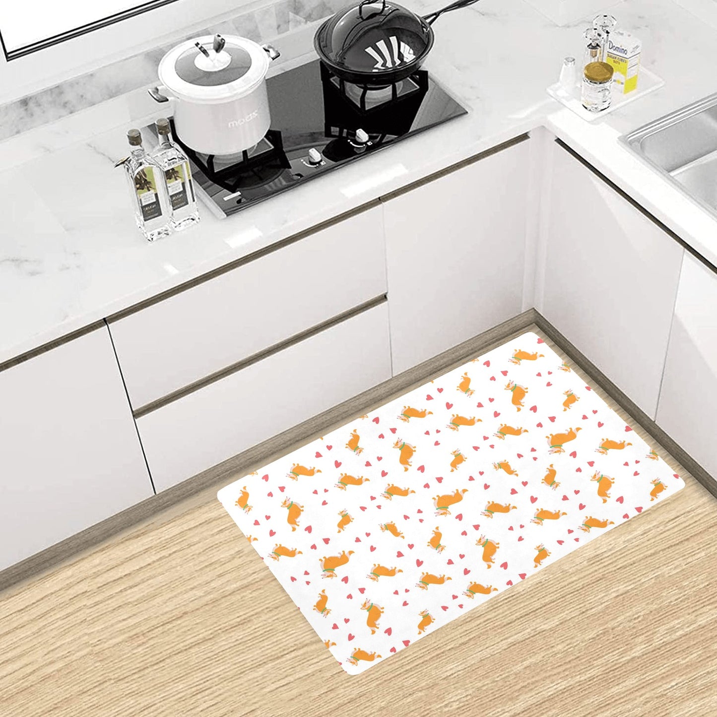 Cardigan Welsh Corgis Pattern Print Design 04 Kitchen Mat