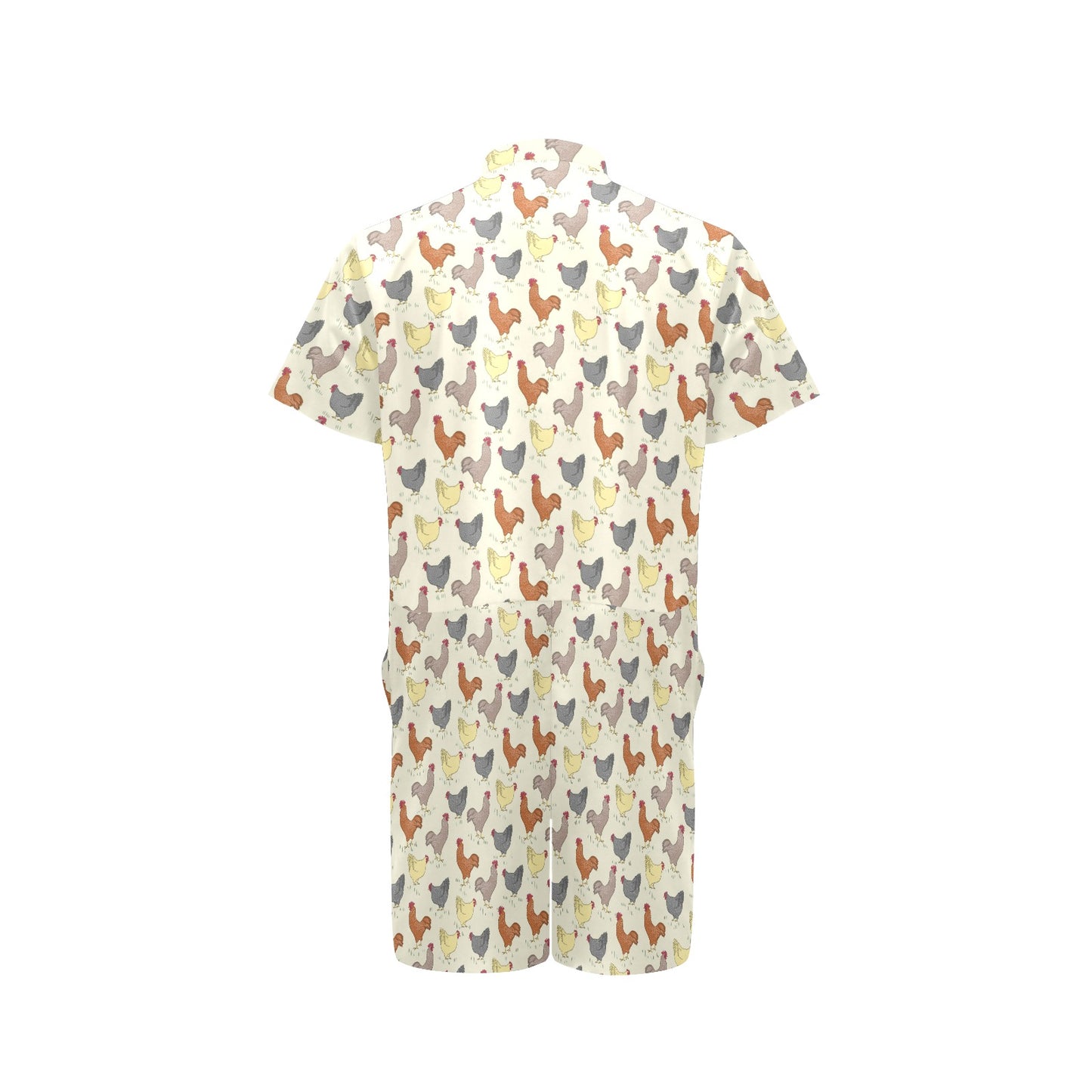 Chicken Pattern Print Design 05 Men's Romper