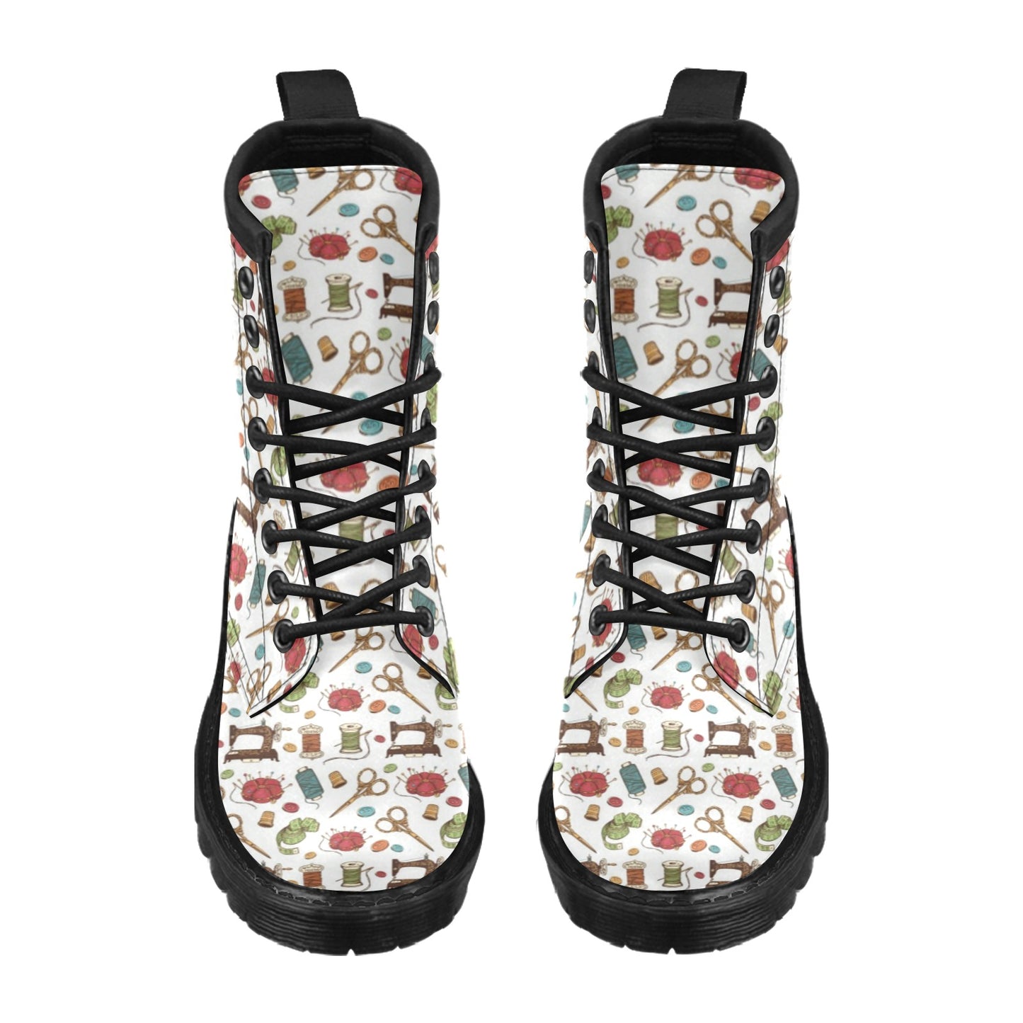 Sewing Equipment Print Design LKS304 Women's Boots