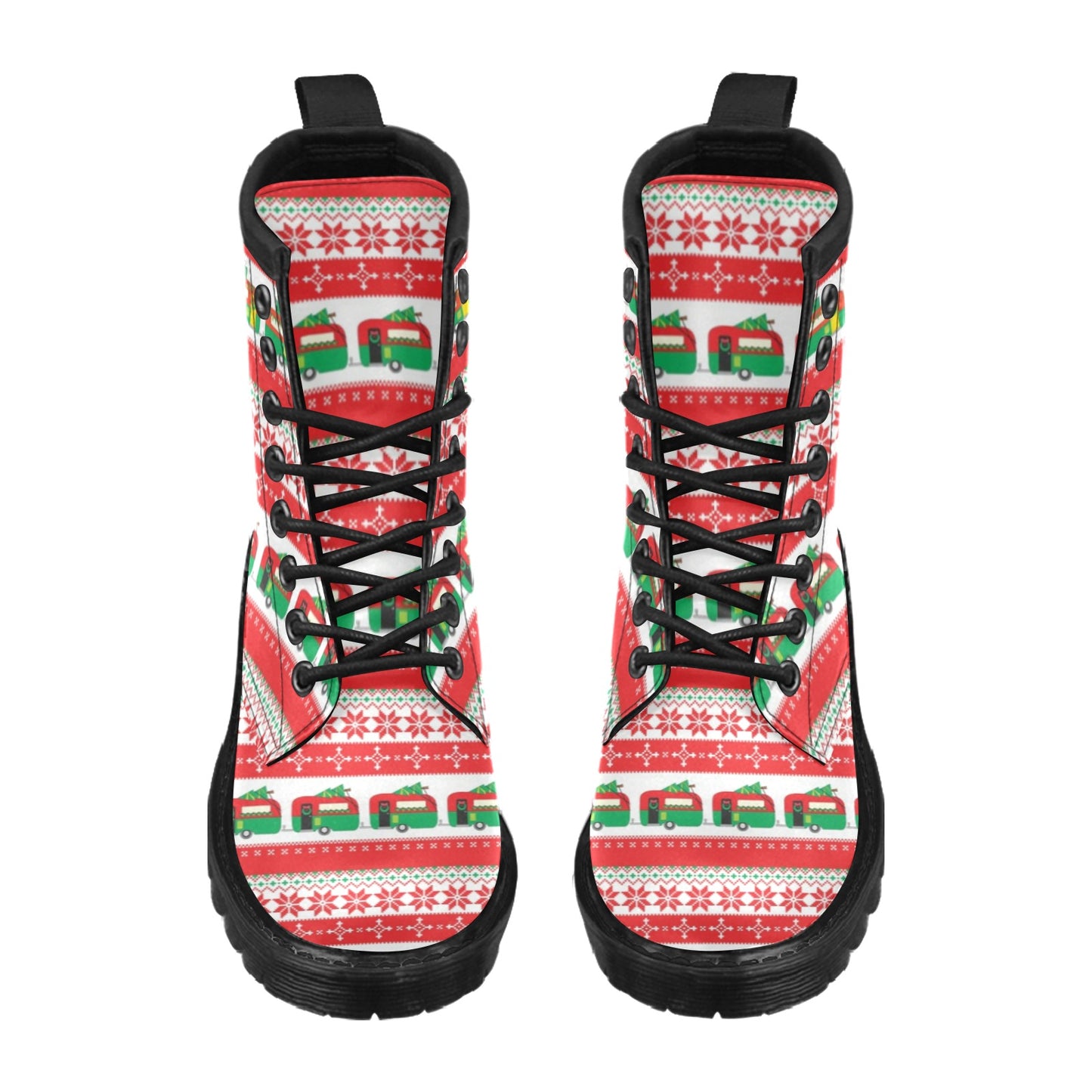 Camper Camping Ugly Christmas Design Print Women's Boots