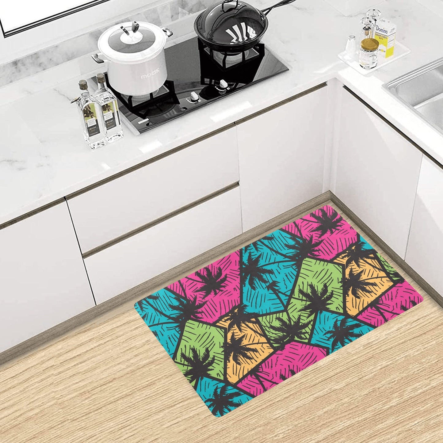 Palm Tree Pattern Print Design PT09 Kitchen Mat