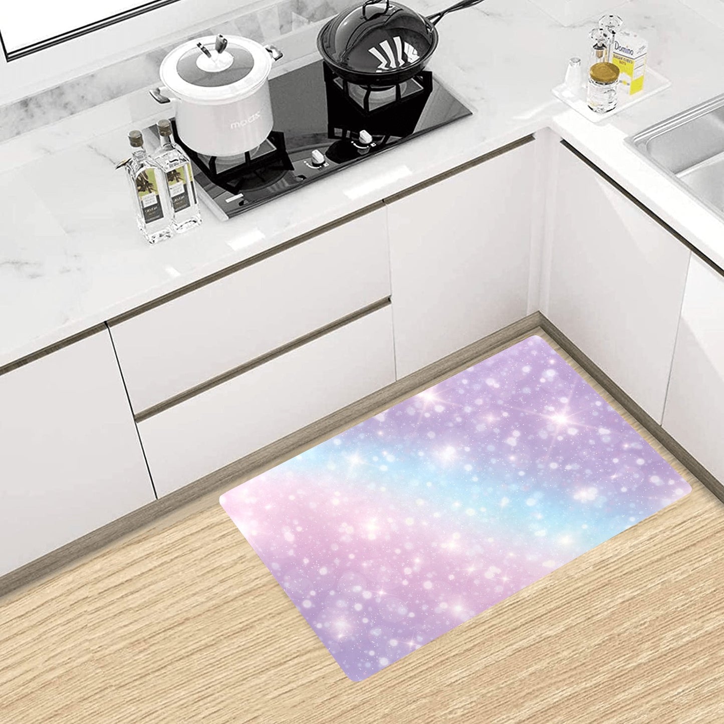 Cosmic Pastel Pattern Print Design 02 Kitchen Mat