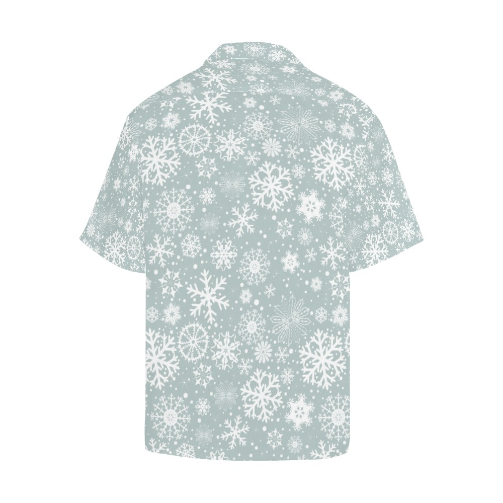 Snowflake Print Design LKS303 Men's Hawaiian Shirt