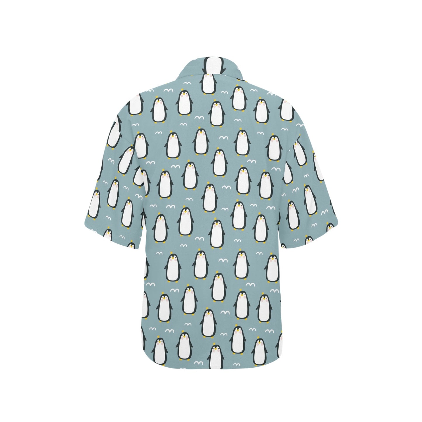 Penguin Pattern Print Design A02 Women's Hawaiian Shirt