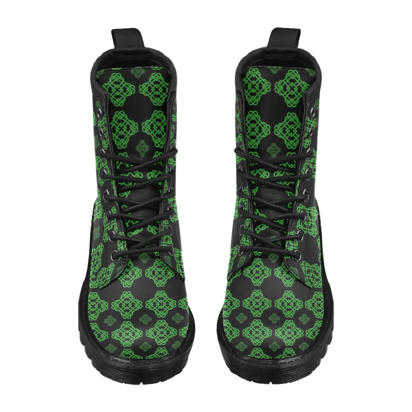 Celtic Knot Green Neon Design Women's Boots